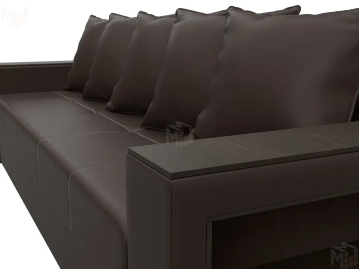 Диван прямой Дубай Лайт ( Коричневый )