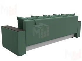 Диван прямой Дубай Лайт полки слева ( Зеленый )