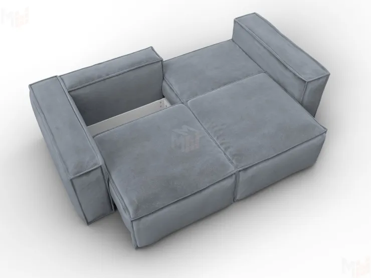 Диван прямой Лига-081 НПБ ( TOWER 10 серый )