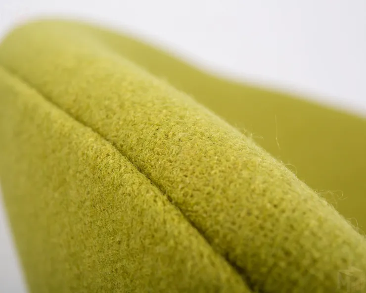 Кресло дизайнерское DOBRIN EMILY (светло-зеленая ткань AF3, хромированная сталь)