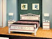 Кровать из массива Карина-5 (90*200) дуб молочный Кровать из массива Карина-5 (90*200) дуб молочный
