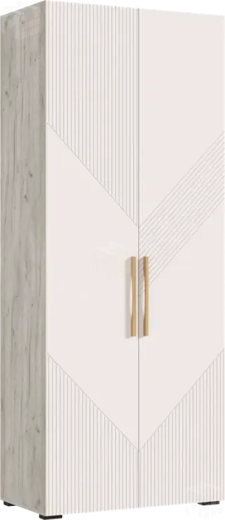 Ирис Шкаф 2-х ств.(900) ( Кашемир/Дуб Крафт серый)