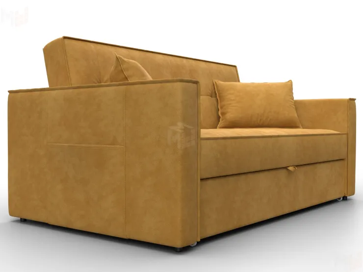 Диван прямой Лига-104 (140) ( BRUT 10 желтый )