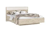 Роджина Кровать парящая 1,6м с ПМ с подсветкой (Кашемир/Дуб Крафт серый, Дуб Крафт серый)