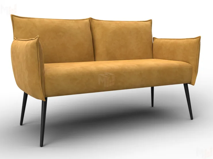 Диван прямой Лига-083 ( велюр BRUT 10 желтый )