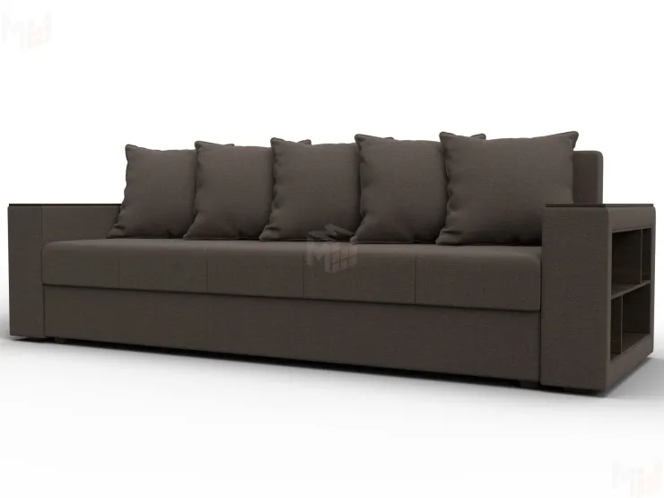 Диван прямой Дубай Лайт ( Амур 05 коричневый )