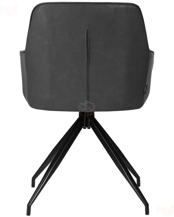 Стул обеденный DOBRIN DANIEL (черные ножки, винтажная антрацитовая экокожа (RU-08))