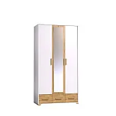 Шкаф для одежды и белья Айрис 444 Белый/Дуб золотистый