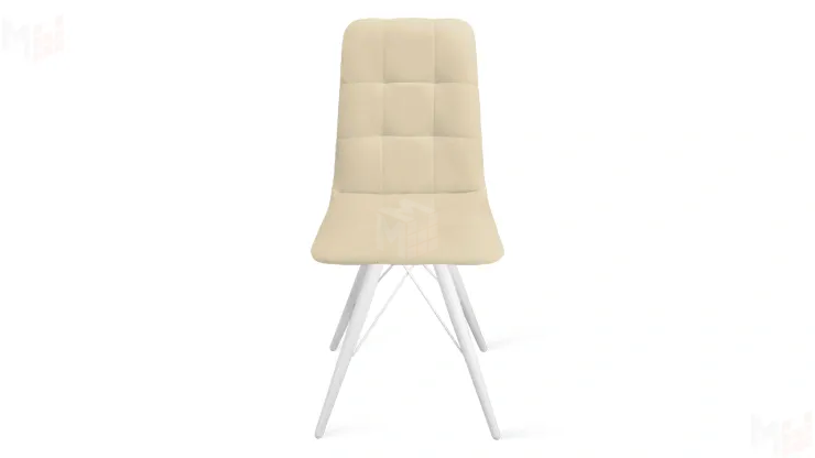 Стул Аспен К3 Белый матовый, Велюр Confetti Cream