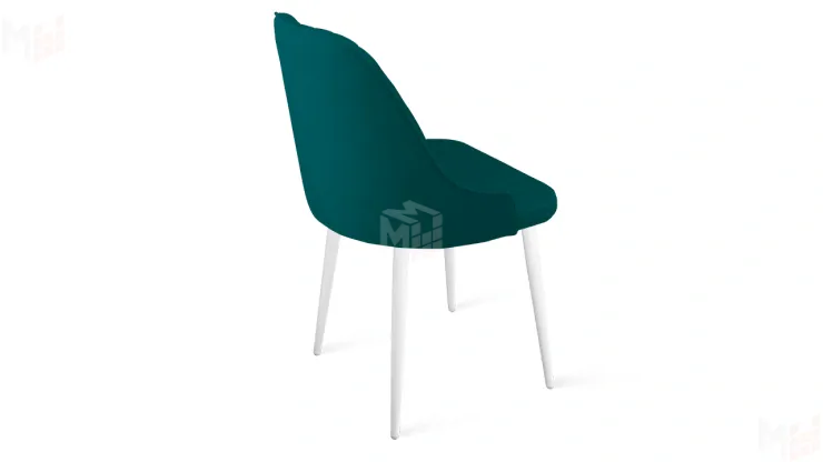 Стул Гранд К1К Белый матовый, Велюр Confetti Izumrud