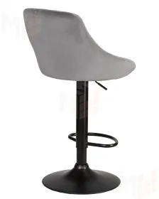 Стул барный DOBRIN LOGAN BLACK (серый велюр (MJ9-75))