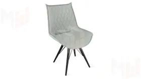 Стул Фэнди К3 Черный муар, Велюр Confetti Silver