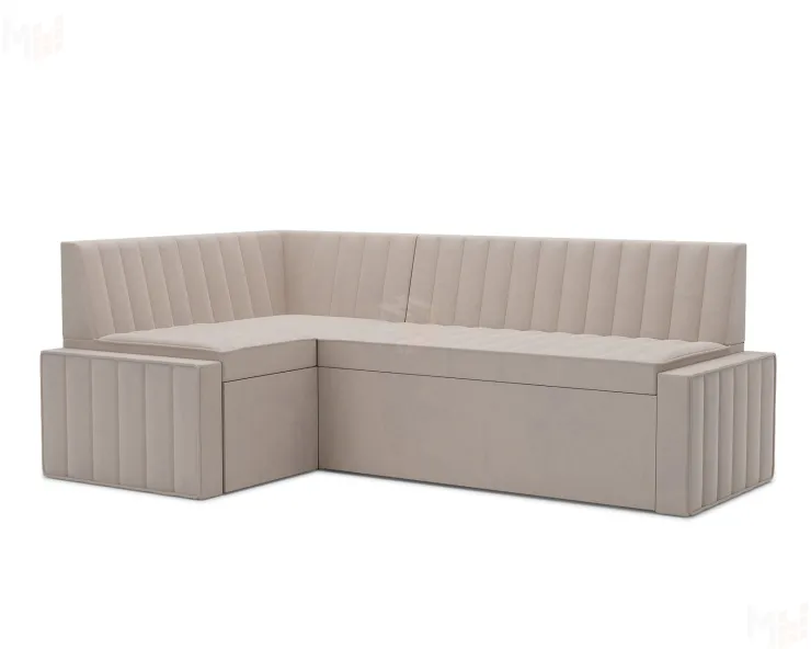 Вермут Левый угол (Бархат бежевый STAR VELVET 6 LIGHT Beige) 213х82х133 см