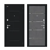 Входная металлическая дверь Лайн Букле черное/Slate Art