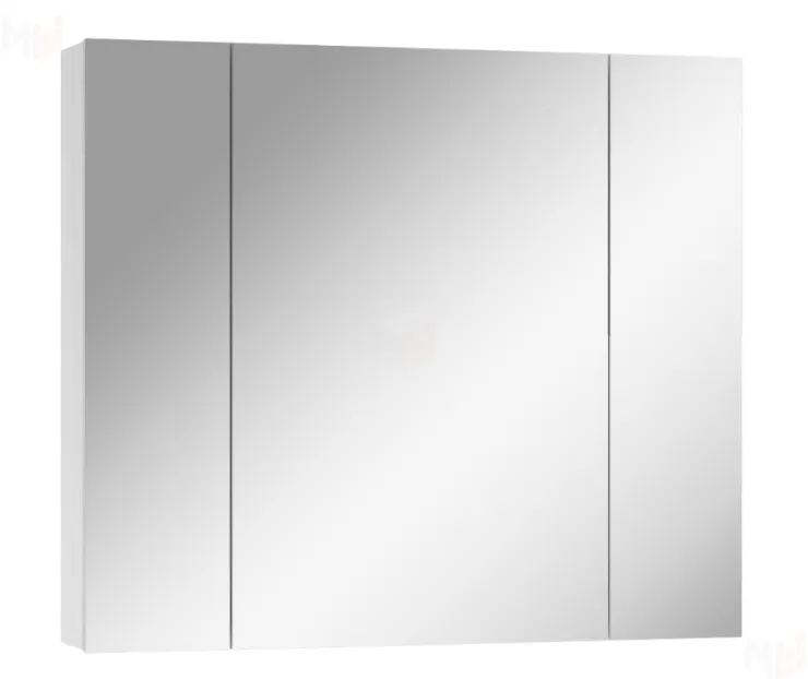 Шкаф-зеркало Норма 80 с тремя дверцами Айсберг