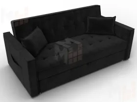 Диван прямой Лига-104 (160) ( SEVEN 35 черный )