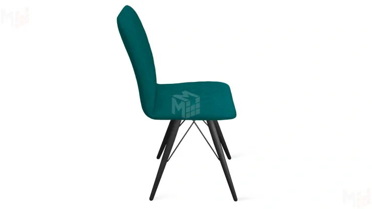 Стул Стенли К3 Черный муар, Велюр Confetti Izumrud