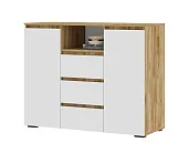 Комод Хелен КМ 01 дуб крафт золото - белый