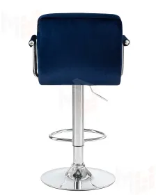 Стул барный DOBRIN KRUGER ARM (синий велюр (MJ9-117))
