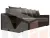 Диван прямой Дубай Лайт полки слева ( Коричневый\Коричневый )