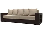 Диван прямой Дубай Лайт ( Бежевый\Коричневый )