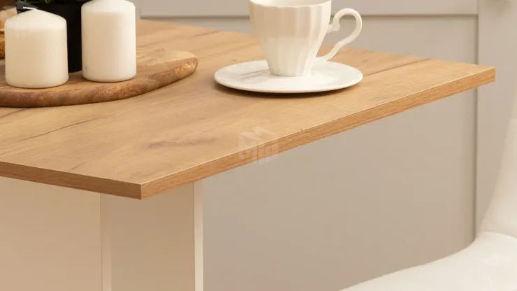 Стол обеденный Анкона Тип 1 Белый, Дуб Крафт золотой