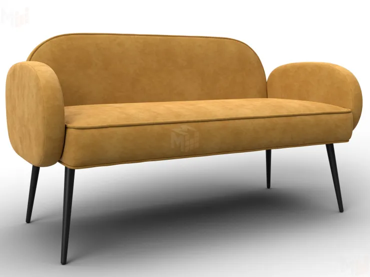 Диван прямой Лига-086 ( BRUT 10 желтый )