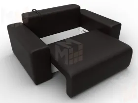 Кресло Лига-036 НПБ ( GRIFON 12 коричневый )