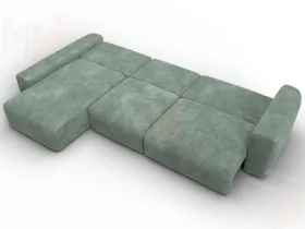 Диван угловой Лига-066 НПБ Лонг угол левый ( BRUT 08 зеленый )