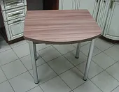 Стол Евро поворотно-раскладной с ящиком 780*590 (ясень шимо тёмный), ножки хром Стол Евро поворотно-раскладной с ящиком 780*590 (ясень шимо тёмный), ножки хром