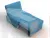 Кресло-кровать Лига-107 (80) ( Амур 10 голубой )