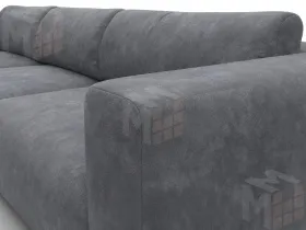 Диван угловой Лига-066 НПБ Лонг угол левый ( BRUT 16 темно-серый )