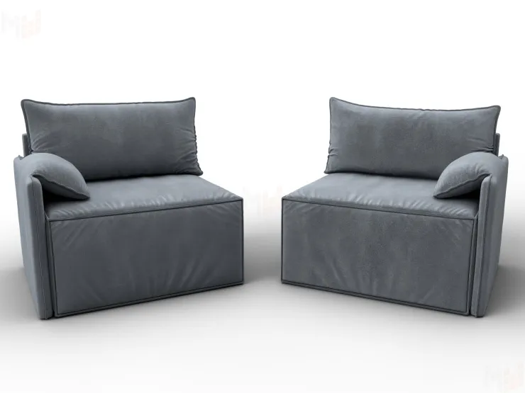 Диван прямой модульный Лига-106 ( TOWER 10 серый )