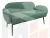 Диван прямой Лига-086 ( Амур 11 зеленый )