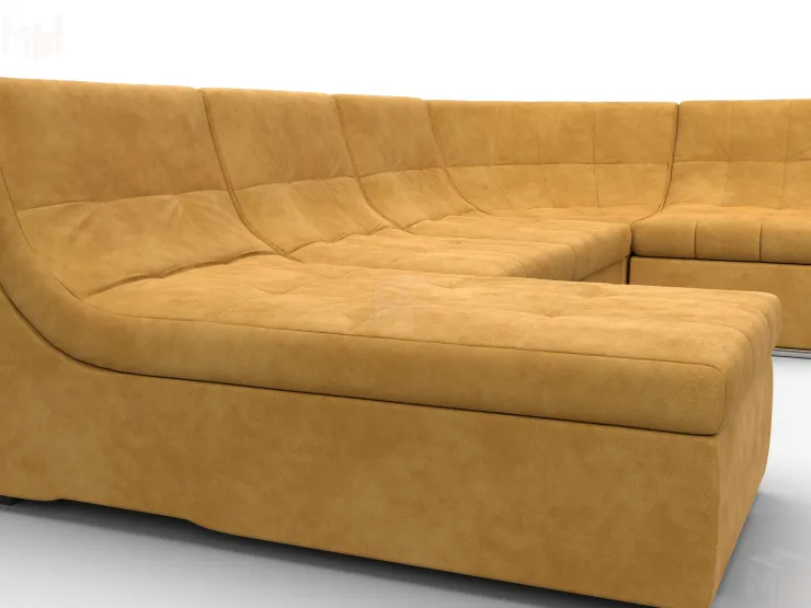 Диван П-образный модульный Холидей ( BRUT 10 желтый )