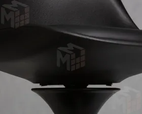 Стул обеденный DOBRIN TULIP (черное основание, цвет черный (B-03))