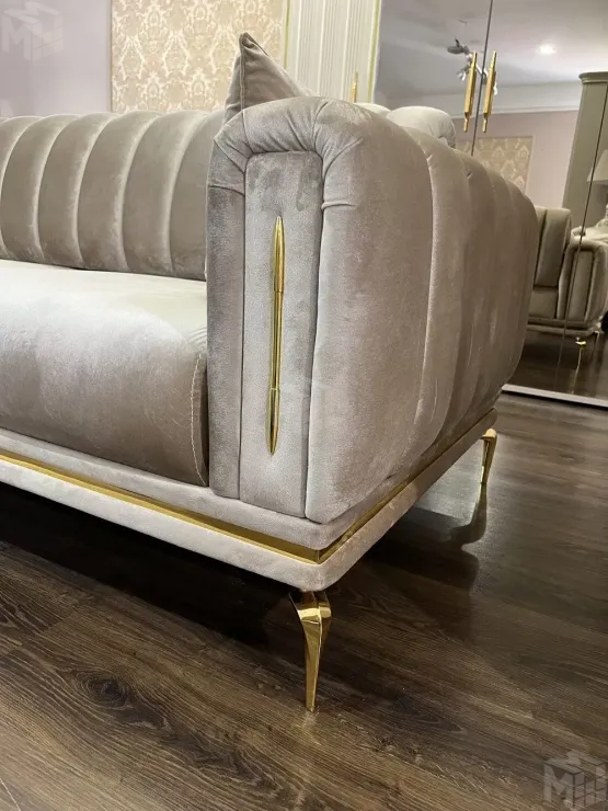 Диван Замира 3х местный бежевый