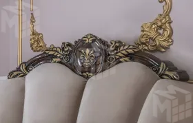 Диван Марселла 3х местный корень дуба глянец