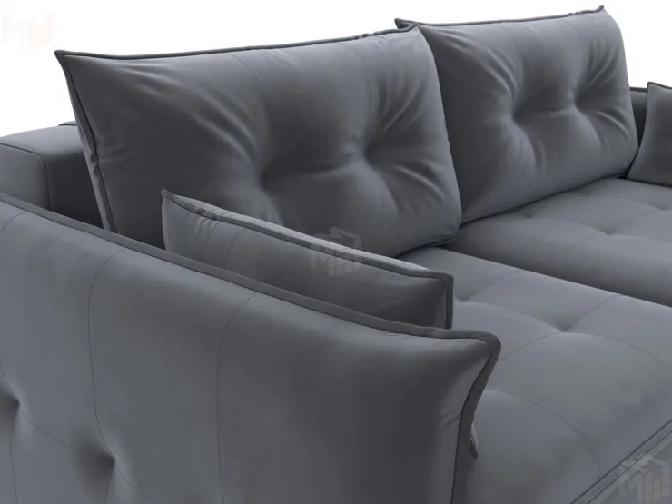 Диван прямой Лига-100 НПБ ( SEVEN 17 серый )