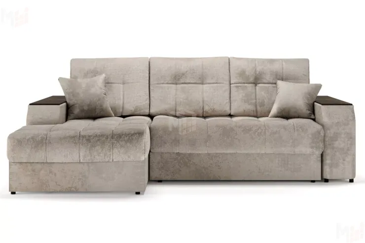 Угловой диван-кровать Лас-Вегас Бежевый левый