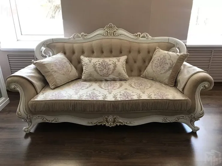 Диван Мона Лиза 3х местный белый глянец