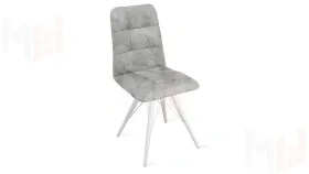 Стул Аспен К3 Белый матовый, Велюр Wellmart Silver