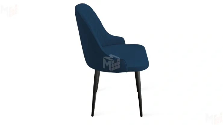 Стул Гранд К1К Черный муар, Велюр Confetti Blue