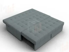 Диван прямой Лига-107 (160) ( Амур 07 серый )