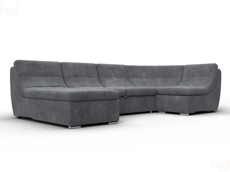 Диван П-образный модульный Холидей ( BRUT 16 темно-серый )