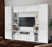 Гостиная Гармония МДФ Белый/Белый глянец