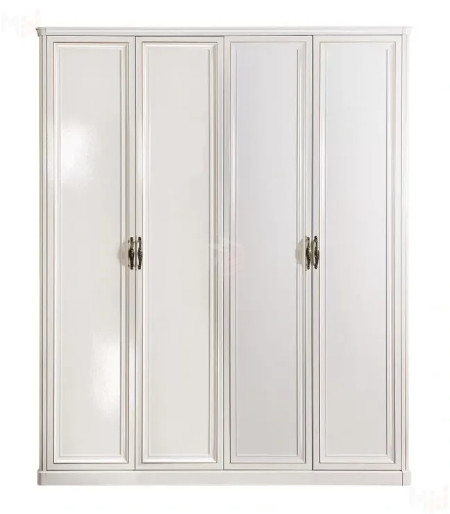 Шкаф Натали 4-дверный (2+2) без зеркал белый глянец