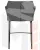 Стул полубарный DOBRIN LUCAS COUNTER (серая ткань (F-22))