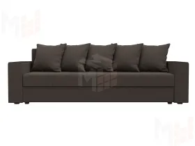 Диван прямой Дубай Лайт полки слева ( Коричневый )