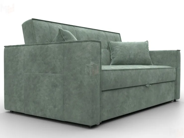 Диван прямой Лига-104 (140) ( BRUT 08 зеленый )